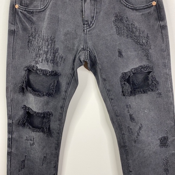 ONE TEASPOON Freebird Basalt Black Denim Jeans - Picture 5 of 11